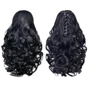 Imagem de Extensões de rabo de cavalo HSPHTM Black Synthetic Hair 140g - HSPJHTM