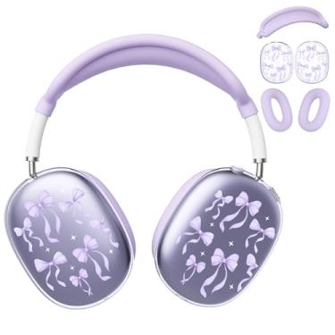 Imagem de BlHMCASE Capa de fone de ouvido para AirPods Max, capa de silicone roxa para Apple AirPods Max