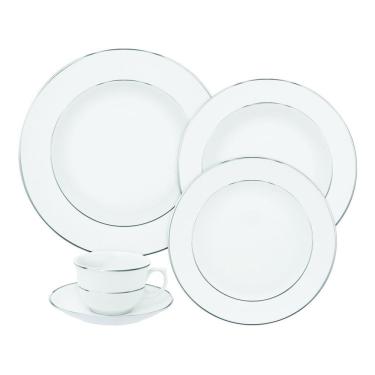 Imagem de Jogo De Jantar Em Porcelana Flamingo Com 30 Peças Oxford Diamond