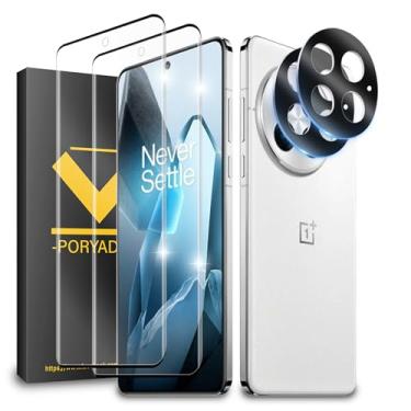 Imagem de [Pacote com 2 + 2] para OnePlus 13 5G, protetor de lente de câmera, ultratransparente, compatível com impressões digitais, antiarranhões, compatível com capas