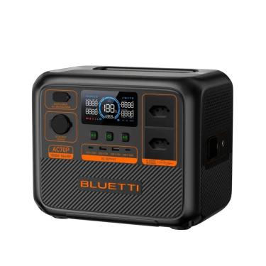 Imagem de Estação de Energia Portátil Bluetti AC70P, 1000W, 864Wh, Bateria LiFePO4, Carregamento Turbo e Controle Via App