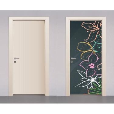 Imagem de Adesivo Envelopamento Decorativo De Porta Flores Floral