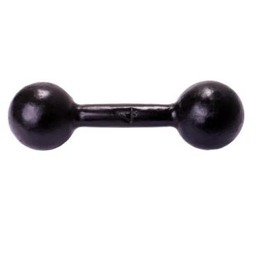 Imagem de Halter Bola 4kg Pintado Preto Ferro Fundido Musculação Fit - BASE