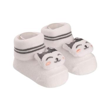 Imagem de Meia Sapatinho Bichinho com Chocalho Pimpolho RN Menino, 01