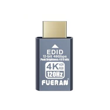 Imagem de Plugue fictício HDMI 2.1 4K 120Hz – Emulador de tela virtual de alta resolução para PC, fones de ouvido VR e mineração de criptomoeda EDID adaptador de exibição fantasma sem cabeça (2.1-4K/120Hz-HDR