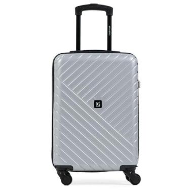 Imagem de Mala de Bordo Abs 4 Rodas Detroit Prata/Preto - Bagaggio, P