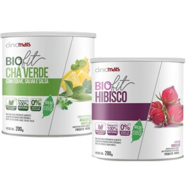 Imagem de Chá Verde Instantâneo com Couve Salvia e Salsa 200g + Hibisco Solúvel 200g