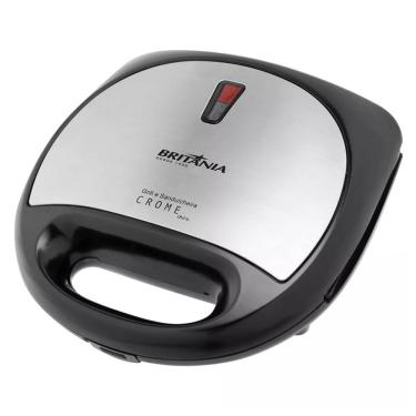 Imagem de Grill e sanduicheira 220v crome inox