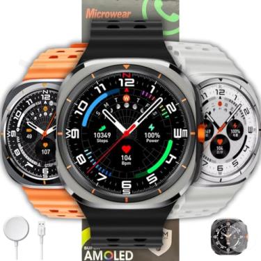Imagem de Smartwatch Microwear SU01 8 Atm A Prova D'água Amoled GPS NFC 2025+Brindes. (Preto)