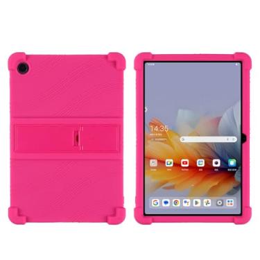 Imagem de QYiiD Capa para Lenovo Tab 10,1 polegadas 2025 TB311FU/TB311XU, capa protetora de borracha macia à prova de choque de silicone leve para crianças para Lenovo Tab 10,1 polegadas 2025, rosa