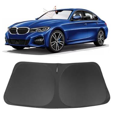 Imagem de Para-brisa Protetor solar personalizado para BMW Série 3 2013 2014 2015 2016 2017 2018 Acessórios para BMW Série 3/F30/F31/F80/M3 Protetor solar dobrável protege o carro dos raios solares e danos
