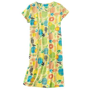 Imagem de Camisola Zando de algodão e manga curta, amarela, M, feminina