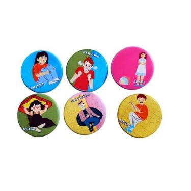 Imagem de Kit 6 Bóttons Minhas Emoções Para Autistas - Coleo Tea Amor