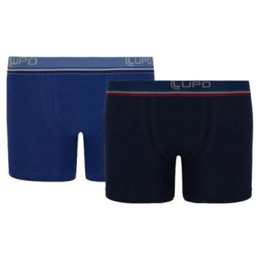 Imagem de Kit 2 - Cuecas Boxer Infantil Lupo Kids Algodão Meninos Confortável, G
