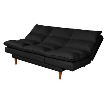 Imagem de Sofá Cama Vancouver Suede - Casa Imperial, Preto 381