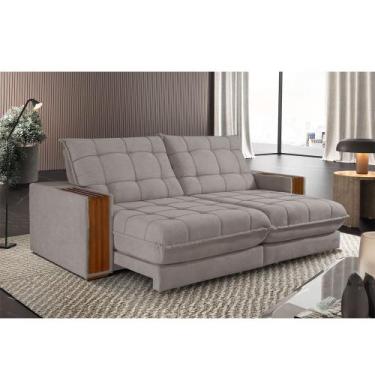 Imagem de Sofá Retrátil Berlim 2,10M 3 Lugares Molas Ensacadas TXR, Bege