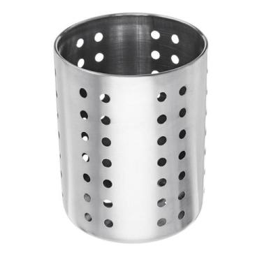 Imagem de Porta Talheres Escorredor de Pia Vazado Inox Utensílios Cozinha Mesa -