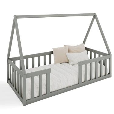 Imagem de Cama Solteiro Montessoriana Valentina Cinza