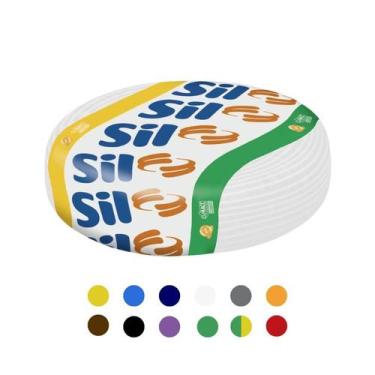 Imagem de Cabo Fio Elétrico Sil Flexível 6mm Flexsil 25m 750V Branco
