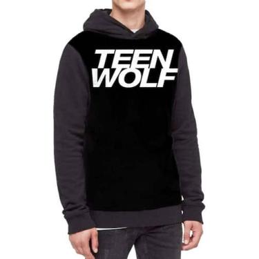 Imagem de Moletom Com Capuz Logo Teen Wolf Ref:702 - smoke, Preto, GG