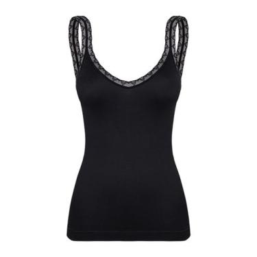 Imagem de Camisete Alças Lupo Loba 45003-001 Sem Costura Renda e Microfibra T. M