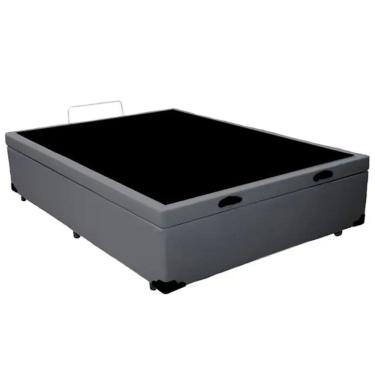 Imagem de Base Box Baú Viúva Santo Box Sintético Cinza 47x128x188