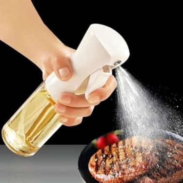 Imagem de Pulverizador de óleo para cozinhar, pulverizador de azeite de oliva de vidro de 220 ml, spray de cozimento contínuo com controle de porção, dispensador de óleo para cozinha, fritadeira a ar, salada