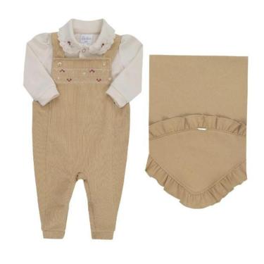 Imagem de Kit Saída Maternidade Luxo Bebê Menina Plush Paraiso 17746-Feminino