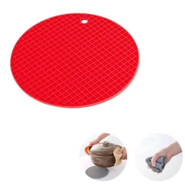 Imagem de Descanso De Panela De Silicone Vermelho