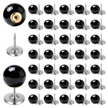 Imagem de 30 conjuntos de botões pretos sem costura, botões de pérola preta de 10 mm para roupas, broches decorativos reutilizáveis para artesanato faça você mesmo, blusa, vestido, suéter, xaile