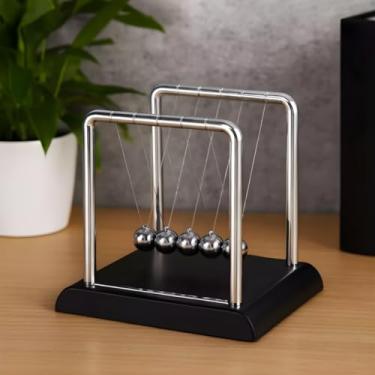 Imagem de Pendulo De Newton Enfeite Decoração Mesa p/Sala Escritório Balance Balls Decorativo Objetos Luxo (Pequeno)