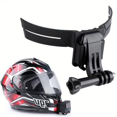 Imagem de Suporte de queixo para capacete de motocicleta, suporte removível de rosto inteiro, suprimentos de ciclismo ao ar livre, reposição para GoPro
