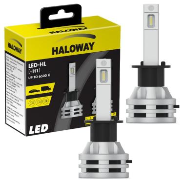 Imagem de Par Lâmpada Haloway LED H1 Luz Branca Fria 12/24V 19W 6500K