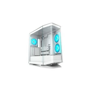 Imagem de Gabinete Gamer Cougar FV270, Mid Tower, RGB, ATX, Frontal e Lateral em Vidro Curvo, com 4 Fans, Branco - 3858M60.0006