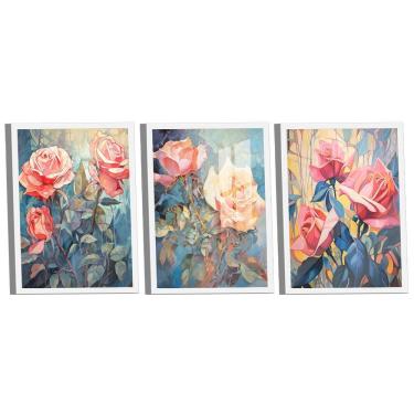 Imagem de Conjunto De Quadros Trio Flores -- Br Artes