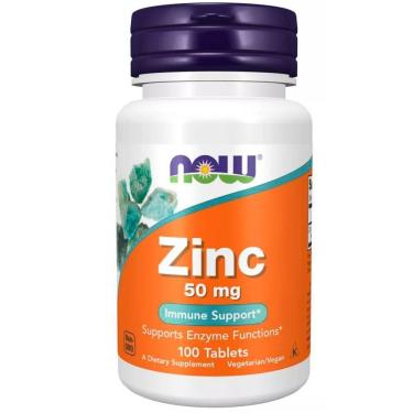 Imagem de Zinco 50 mg 100 Tabletes Now Foods
