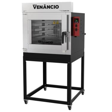 Imagem de Forno Industrial Turbo a Gás GLP Venâncio Twister 5 Esteiras Exterior e Interior em Aço Carbono com Cavalete 220V FVT5G