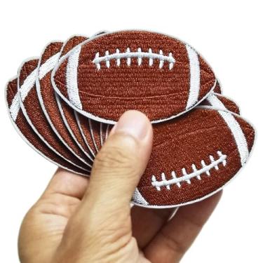 Imagem de FSFYXHC Conjunto de 12 peças de patch de bola de futebol para dia de jogo, time de futebol, aplique sem costura para jaquetas, chapéus, bolsas, conjunto de remendo personalizado de 5,8 cm x 3,8 cm