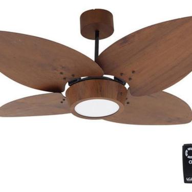 Imagem de Ventilador Teto Controle Remoto 122Cm 127V Madeira Escura