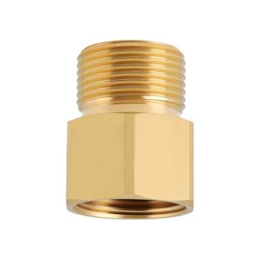 Imagem de OTOTEC Adaptador de mangueira de lavadora de alta pressão M22x1,5 fêmea para macho latão compatível com sistema Karcher 2000 HD HDS