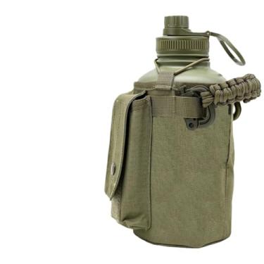 Imagem de Garrafa para Corrida，Garrafa para Academia Garrafa Térmica de água 1.9 Litro Aço InoxidáVel com Alça Bolsa de Armazenamento(1900ml,Verde)