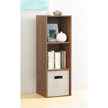 Imagem de Whitmor Organizador de armazenamento de 3 cubos, estante de MDF empilhável de 3 camadas, prateleira de armazenamento aberta, armário de armazenamento para sala de estar, quarto, casa, escritório, 31