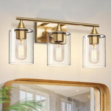 Imagem de Luminárias de banheiro XPEHK Gold 3-Light Vanity Lights