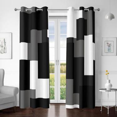 Imagem de Cortinas Blackout Tyrot Black Grey 100% Blackout 160x160cm