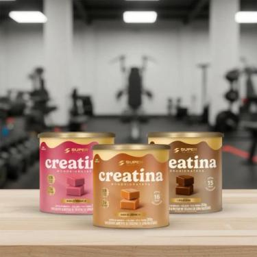 Imagem de Kit Super Gummy Creatina Dados Caramelo, Morango E Brigadeiro - Super 