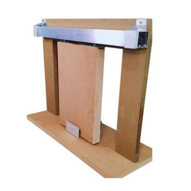 Imagem de Kit p/ Porta Correr Trilho Alumínio 35x35 3,00m Natural - RDA-2 - KT-7