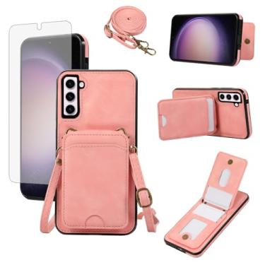 Imagem de Asuwish Capa de celular para Samsung Galaxy S23 Plus S23+ 5G capa carteira com protetor de tela temperado e alça transversal para cartão celular S23plus 23S + S 23 23+ SM-S916U 16.8 cm feminino