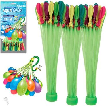 Imagem de Kit 333 Balão De Água Infantil Splash Ball Brinquedo Guerra Infantil Bexiga Automática Biodegradável Kizumba