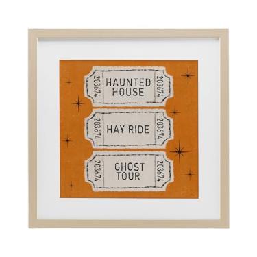 Imagem de Stupell Industries Impressão emoldurada de bétula Wee Bit Wicked Tickets sob vidro, design de Veronique Charron, 40 x 40 cm