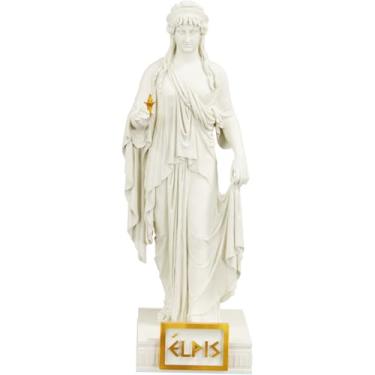 Imagem de Estátua Élpis Deusa Grega Personificação da Esperança (Cor Mármore Dourado)